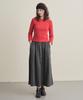 Iteoneolmomeonteu Soft Knit Touch Drawstring Long Skirt _ Charcoal