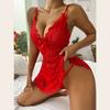 Women's Sleepwear  Spaghetti Strap Dress  Transparent Sexy Nightgowns Lace Slip Pajamas  Sexy Set Lingerie