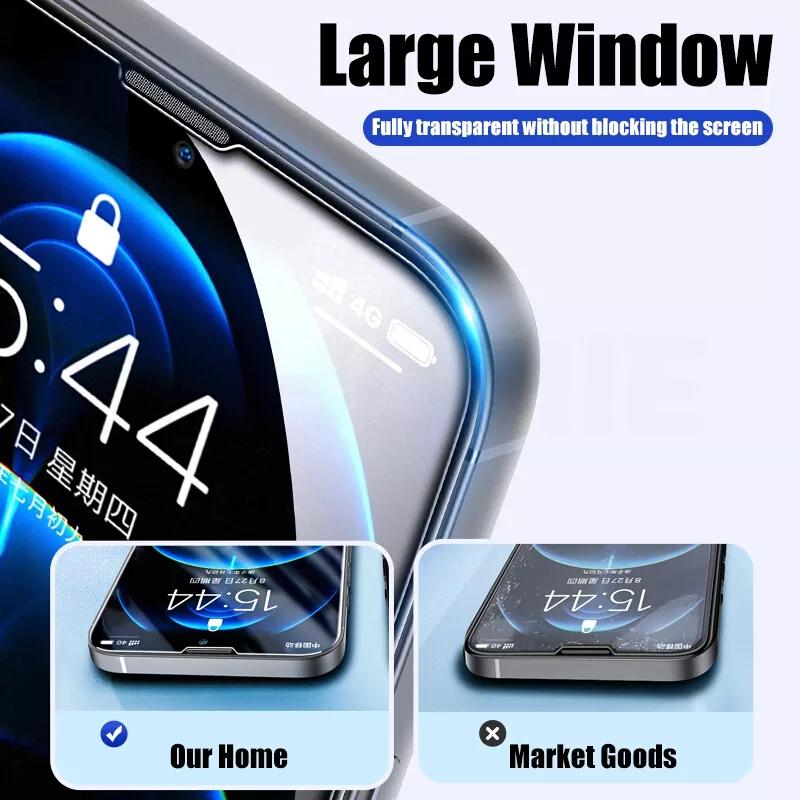 4Pcs Full Cover Tempered Glass For iPhone 15 14 13 12 11 Pro Max Screen Protector For iPhone X XR XS Max 12 13 Mini 14 Plus Glass