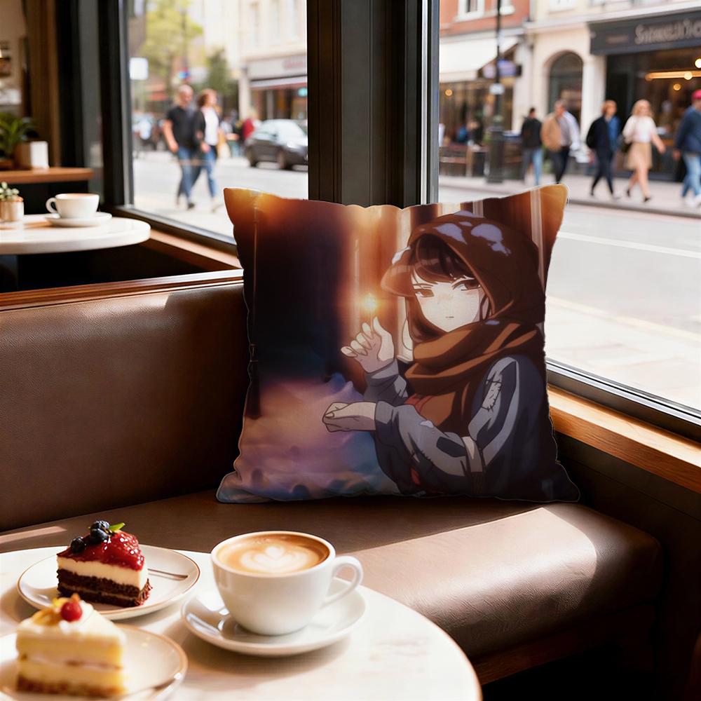 Anime Komi Cant Communicate Cushion Cover Decorative Cushions Covers Cover Sofa x Pillow Piece x x Pillowcase