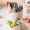 Self-discipline Punch 360° Rotating Pen Holder Schedule Memo Chores Checklist Makeup Brush Holder Large-capacity Plastic
