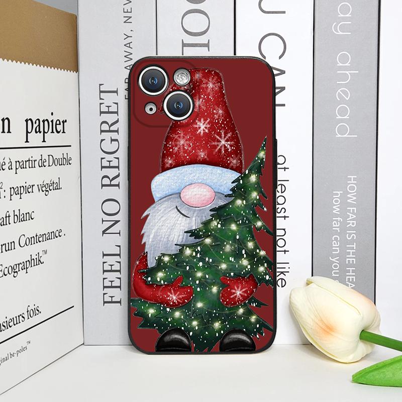 

Merry Christmas Tree Santa Claus Pattern Phone Case for IPhone 16 12 11 14 13 15 Pro Max Mini X XS XR SE2 7 8 14 Plus Soft Cover iPhone 13 mini