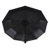 Automatic Umbrella Windproof Comfortable Grip Portable Folding Umbrella for Rain and Sun Black