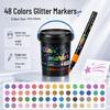80-Color Glitter Marker Pen Set with Soft Tips for Students & Art Projects, Ideal for Dreamy Doodling & Creative Journaling