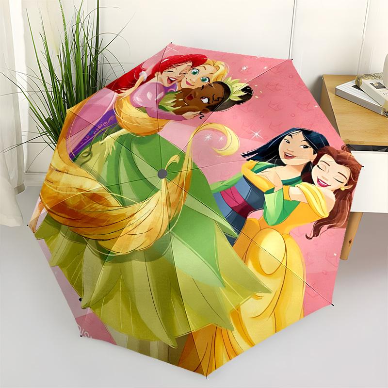 

Princess Friendship, Disney Magic Themed Automatic Opening and Closing Umbrella, Brightly Colored 8-rib Portable Umbrella, Suitable for Men