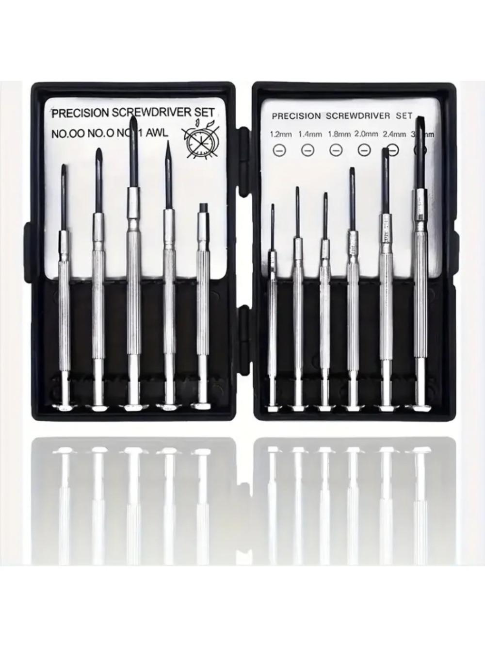 11 Piece Set of Cross Shaped Multi Specification Screwdrivers, Multifunctional Small Screwdrivers. Watch and Phone Repair