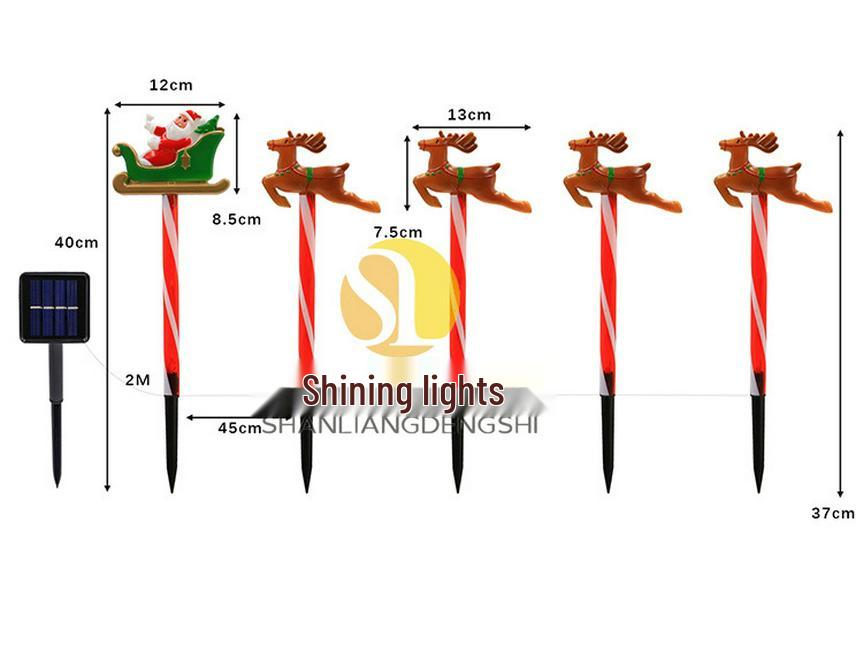 2025 Solar Weihnachts-Weihnachtsmann und Schneemann Leuchtende Lichterkette für Außendekoration
