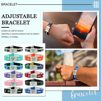 Wearable Bible Bracelet, Bible Verse Bracelets, Wearable Bracelets With NFC, Bracelets Christians Daily Bible Verse Bracelet For Women Men,