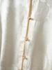 Women's 100% Mulberry Silk Floral Jacquard Shirt with Stand Collar and Frog Button, Long Sleeve Spring Top