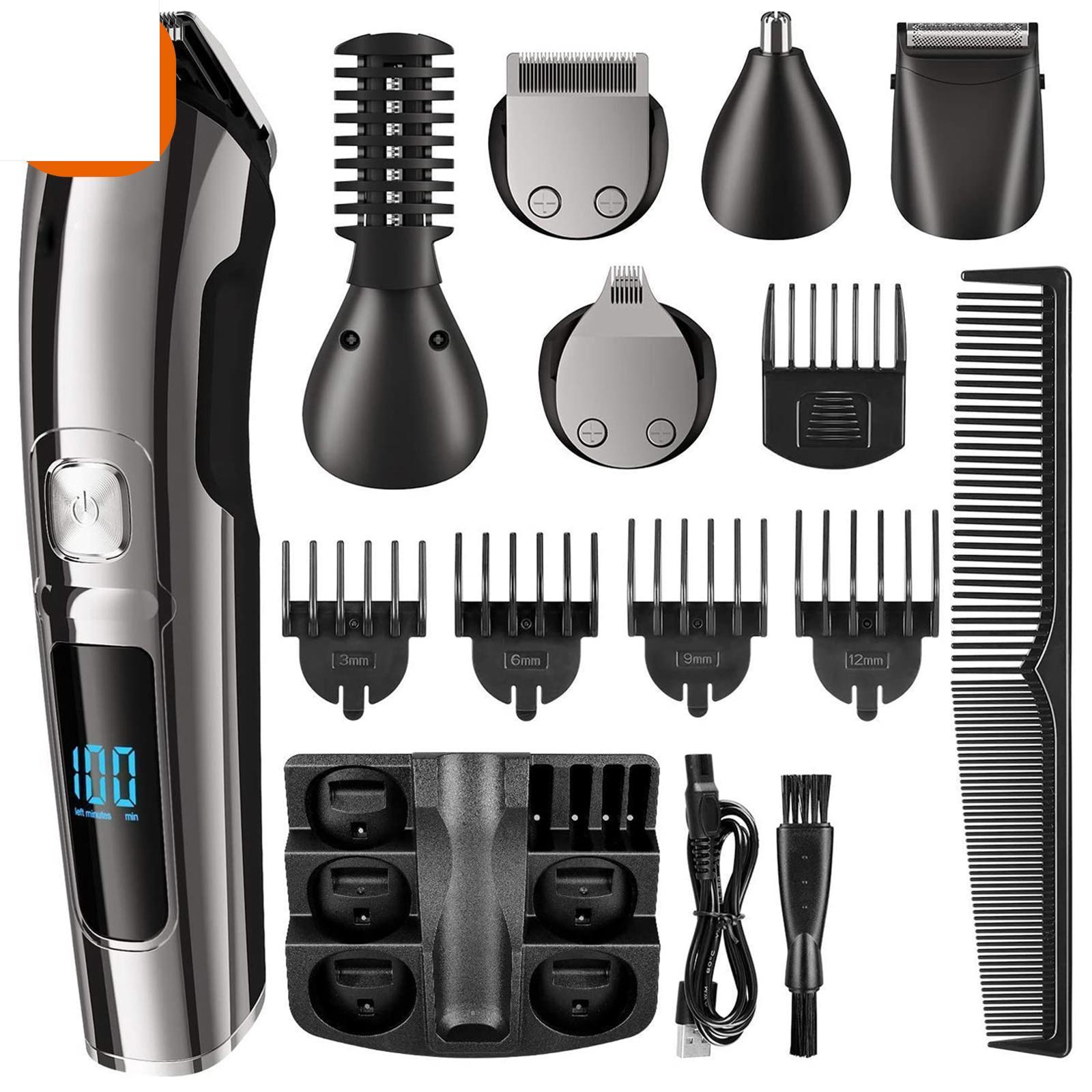 

Машинки для стрижки волос Многофункциональный триммер для волос Триммер для бороды Беспроводная стрижка Baber для мужчин 6 в 1 серый