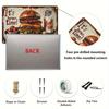 "It's Burger Time!" Vintage Metal Tin Sign | 12"x8" Rustic Iron Decor | 2D Flat Wall Art for Home Bar, Kitchen, Cafe