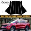 Car Pillar Posts for Kia Sorento 2010 2011 2012 2013 2014 2015- Glossy Black Door Window Trim Cover Stickers Auto Styling