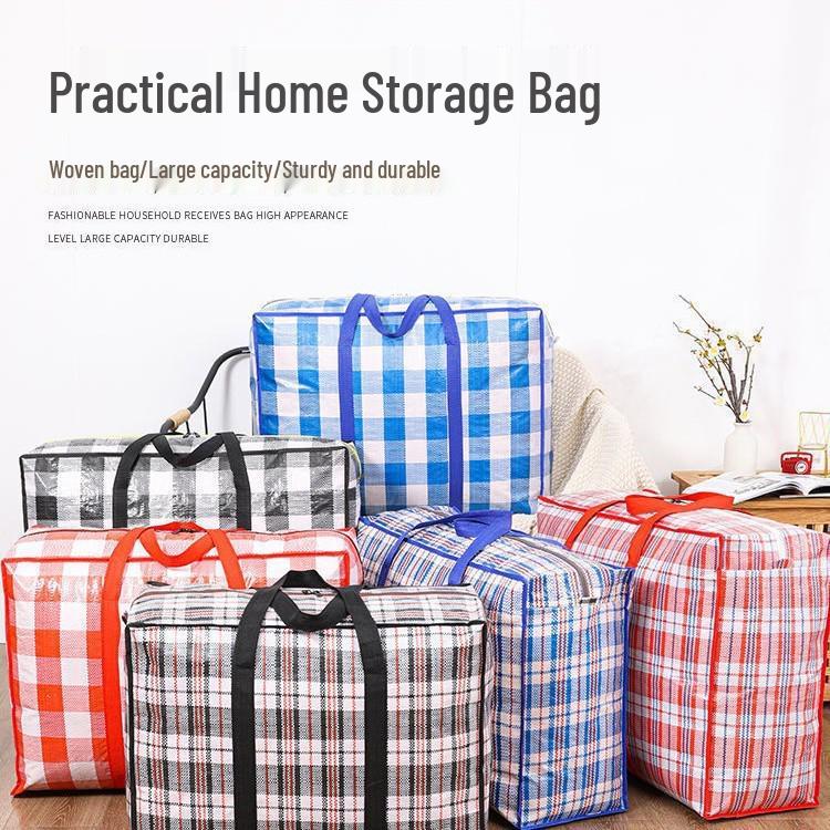 Cotton Woven Travel Storage Bag for Quilts and Clothes