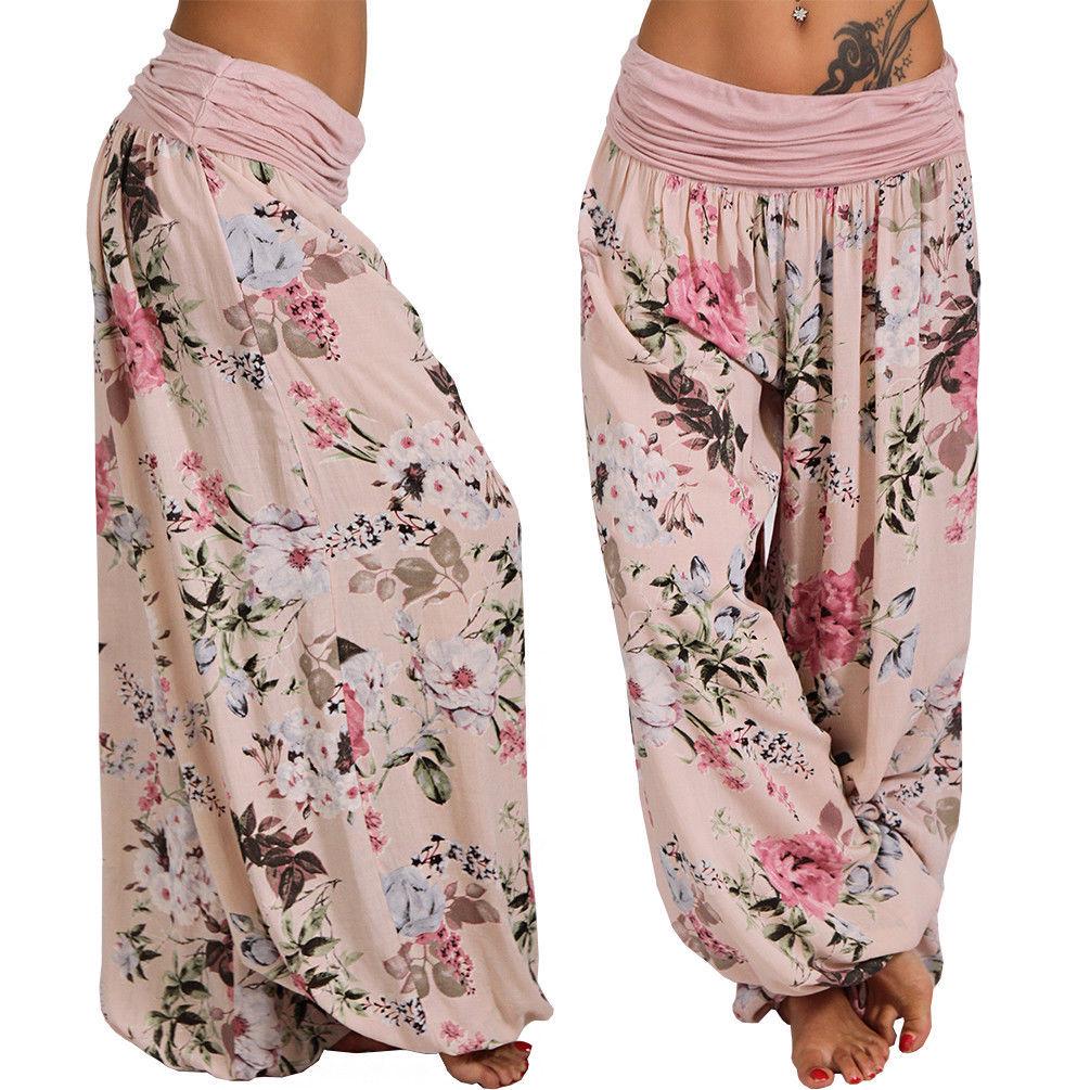 European and American Digital Print Wide Leg Harem Pants - 2020 Collection