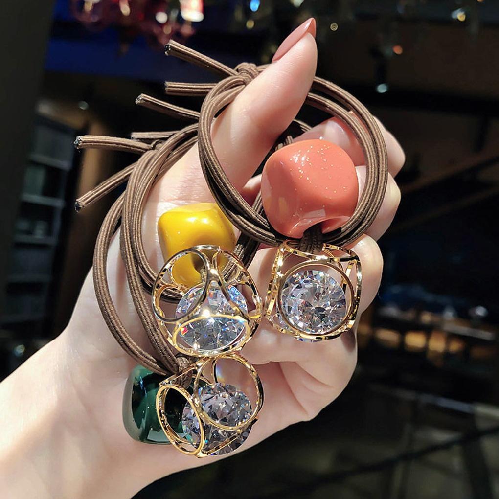 Twinkle Cube Hair Ties (5 Pieces)