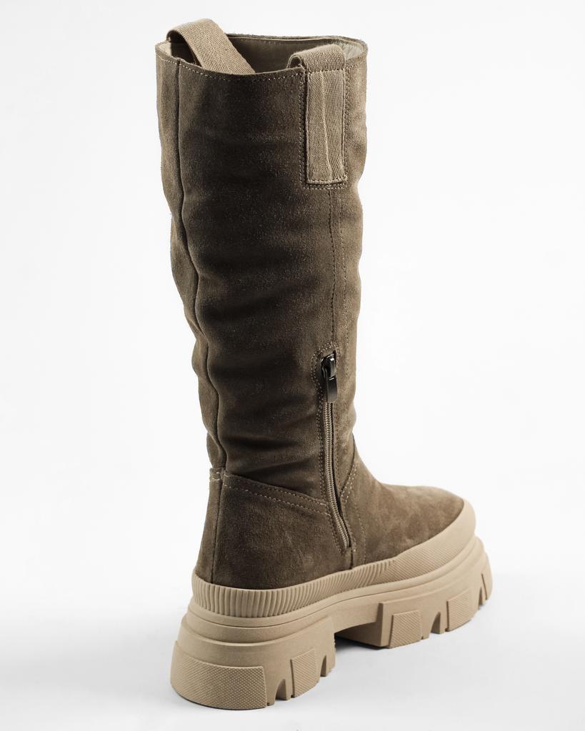 Winter Boots Evromoda 6825028 Dark Beige Suede