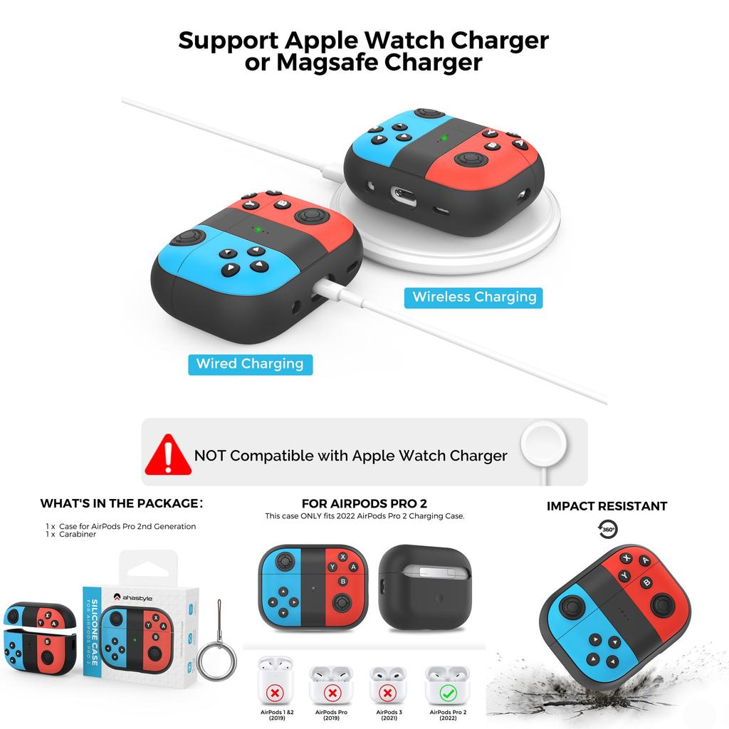 Switch Gaming Console Silicone Earphone Cover For Airpods Pro 2 With Thick Protection