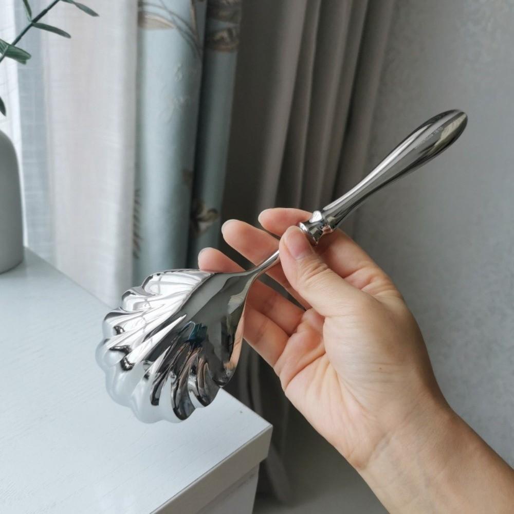 French Dessert Spoons Shell Shape Soup Spoon Creative Table Serving Spoons  Restaurant