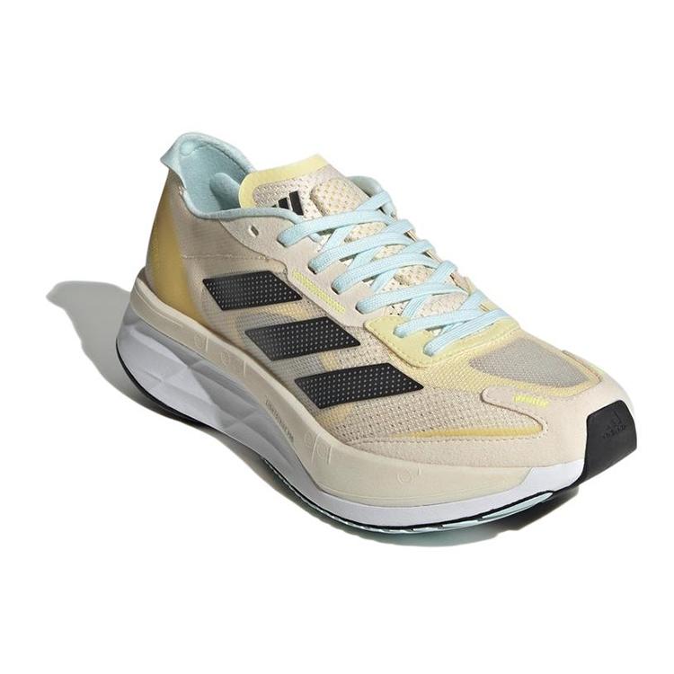 New Adidas Adizero Boston 11 'Ecru Tint Night Metallic' Women's GX6655