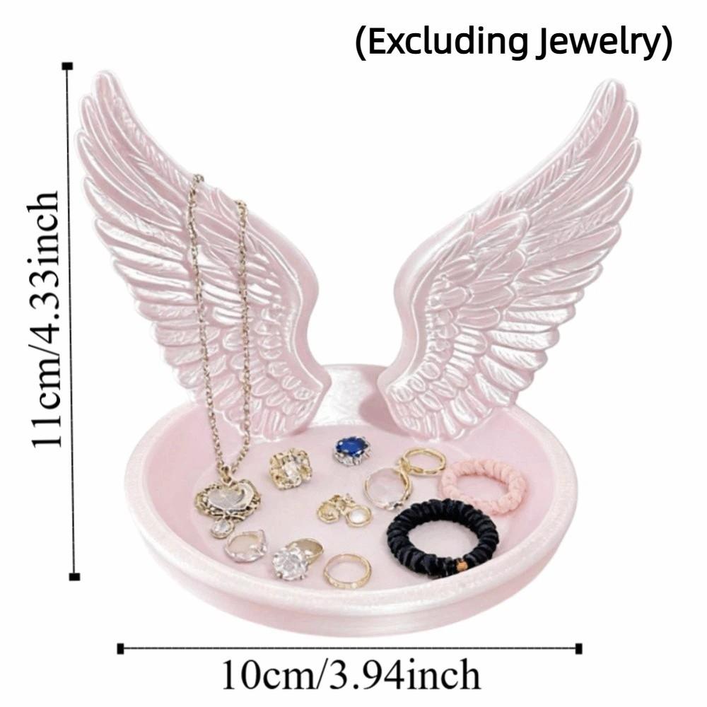 INS Jewelry Storage Tray Angel Wings Mini Key Tray Photo Prop Bracelets Organizer  Room Decor