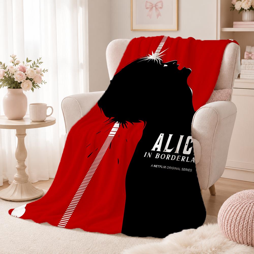 Popular Drama A-Alice In BorderlandS Throw Summer Flannel Throw Blanket Soft Antistatic Washable KidFriendly Couch Bed