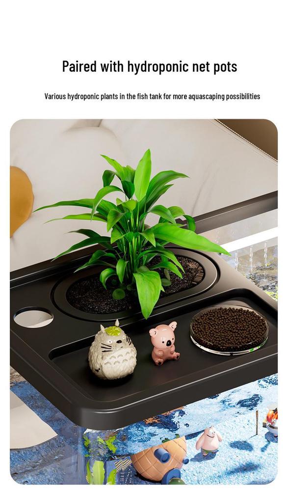 Stolní akvárium s vysokou průhledností, ekologickým filtrem a okysličováním