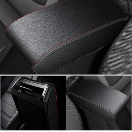 Black Fit For Toyota Tacoma 2016- Car Leather Armrest Cover Protect Console