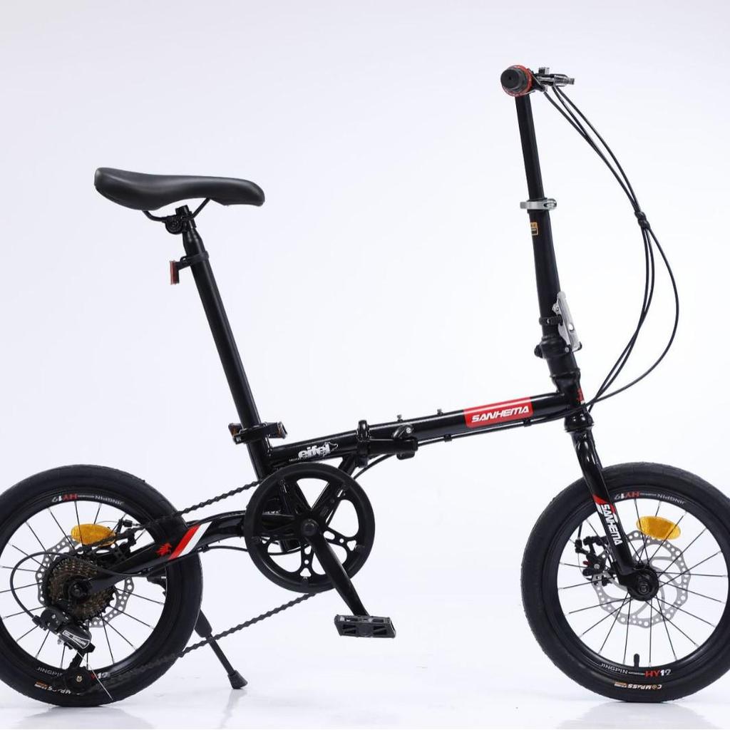 Sanhe Ma 16" Folding Bike with Variable Speed & Double Disc Brakes for Kids & Adults