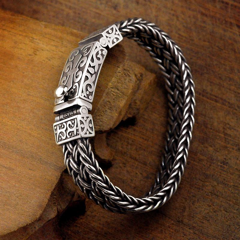 2023 Retro Thai Handmade Chunky Wide Bracelet