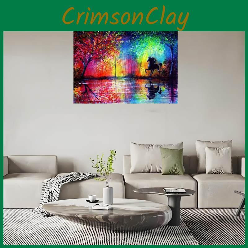 Colored Frameless Horse Wall Decoration Painting Animal Art Home Decorate Gift