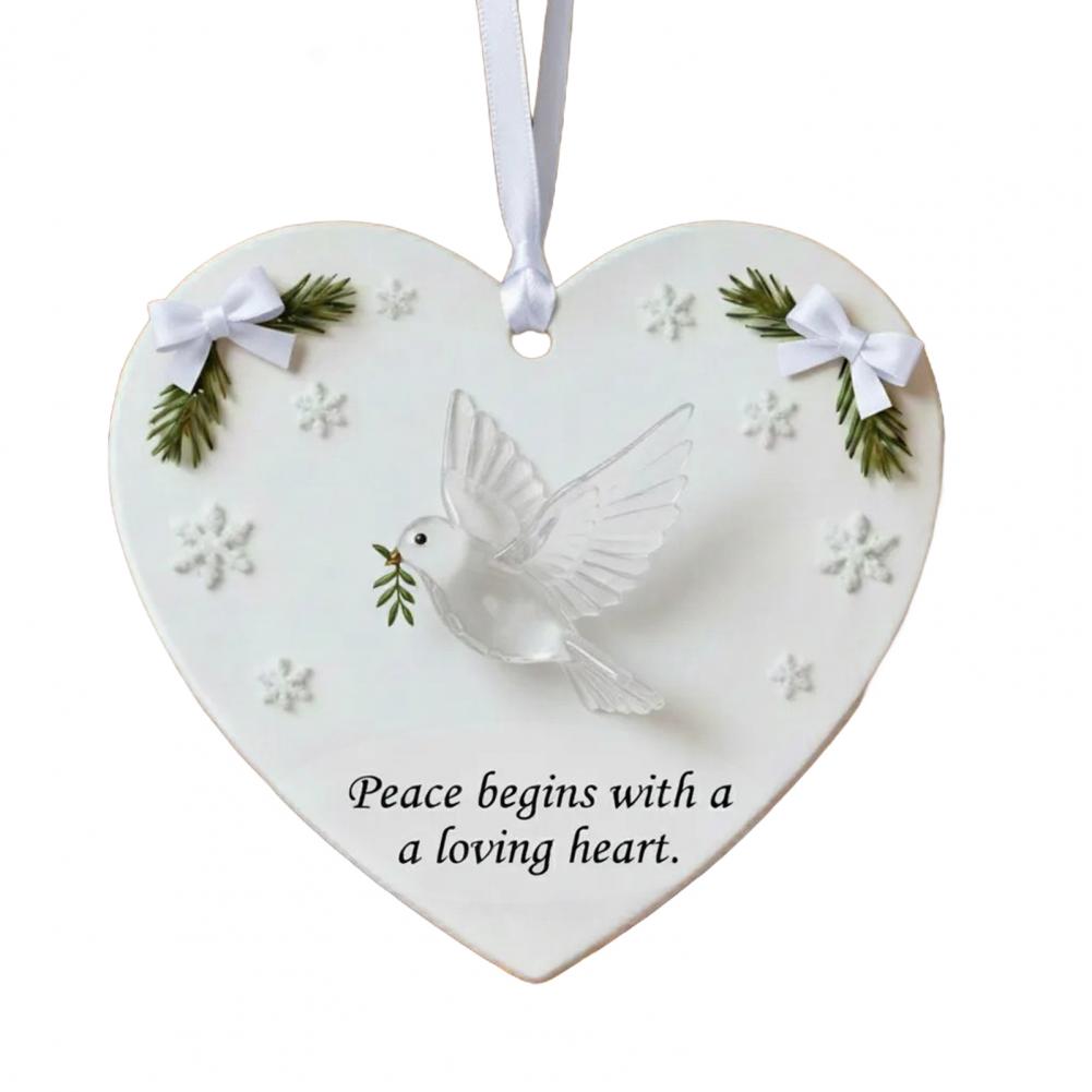 High-quality Acrylic Ornaments Acrylic Christmas Decor Inspirational Heart Shaped Christmas Ornament Set for Friends for Tree