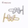 18K Gold Plated Brass Butterfly Toggle Clasp For Necklace Jewelry Making Supplies, Inlaid Zircon OT Clasp DIY Jewellery Crafts