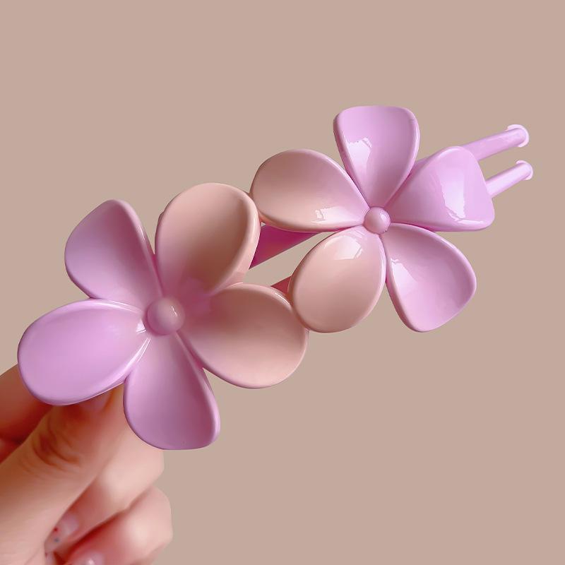 Büyük Çift Kelebek Saç Klipleri Kadın Mizaç Zarif Arka Kafa At Kuyruğu Klip Firkete Buzlu Ördek Gagası Klip