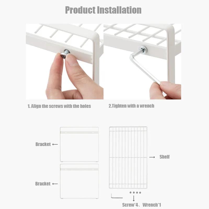 Desktop Storage Rack Multifunctional Cabinet Layered Shelf Save Space Iron Art Organizers Uitable For Kitchen Bedroom Holder