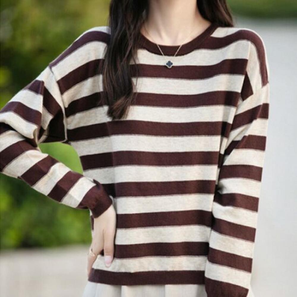 Navava Long Sleeve KniT T shirT Round Neck Nk2272