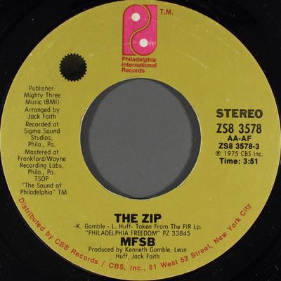 7inch Record MFSB - The Zip ZS83578 Philadelphia In 1975 US Soul/Funk Used