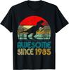 Vintage Birthday Dinosaur Awesome Since 1985 Retro Bday T-Shirt Y2k Kawayi Graphic Tee Camisas Streetwear
