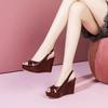 2026 Hot Sale New Peep Toe  Fashion Buckle Strap Plus Size Casual Sandals Women Summer Best Seller Wedge