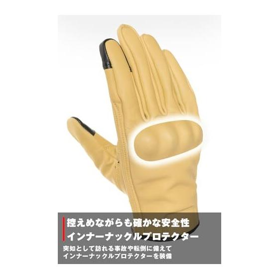 Used Komine GK-862 Protective Leather Gloves for Motorcycles, Spring, Summer, and Autumn Protector Leather Gloves Tou