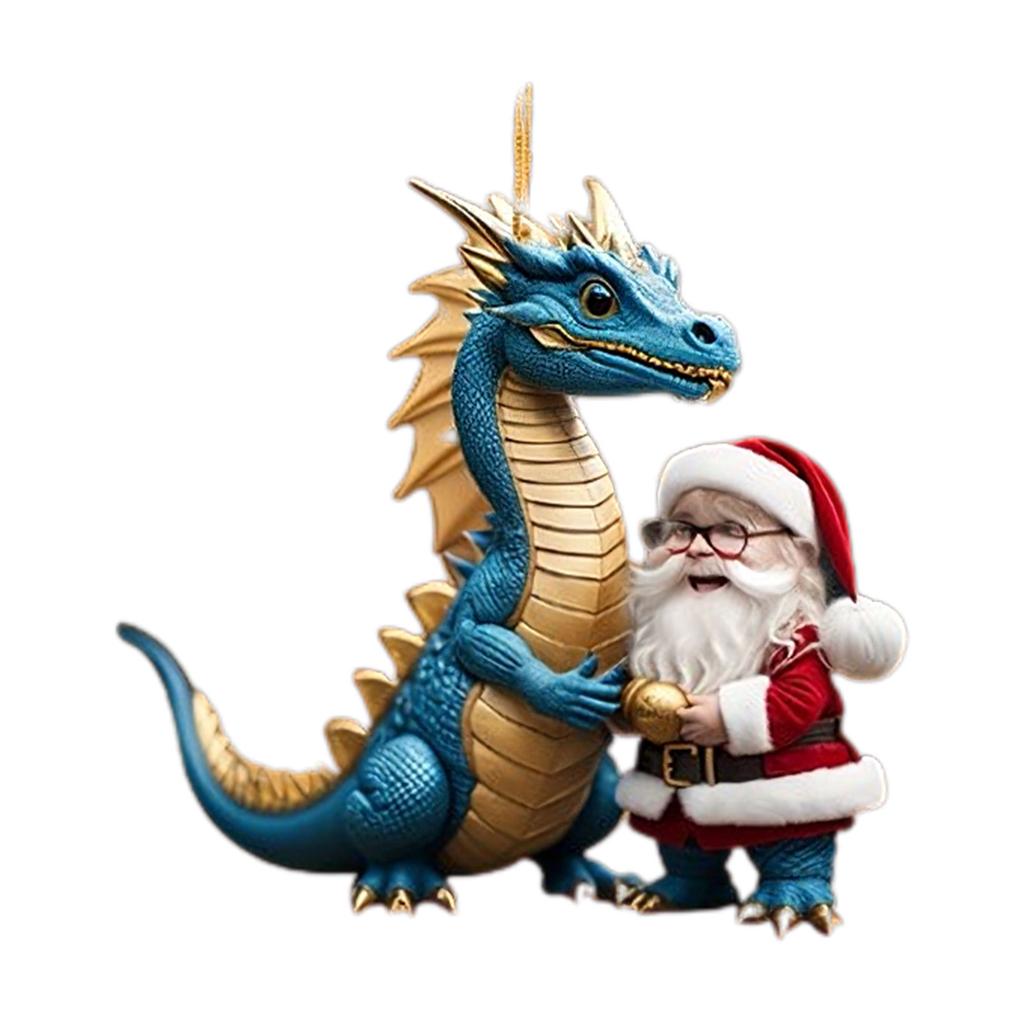 Festive Dragon Ornament Unique Christmas Tree Pendant Bag Hanging Decoration for Holiday Decor 2024 New Year Gift