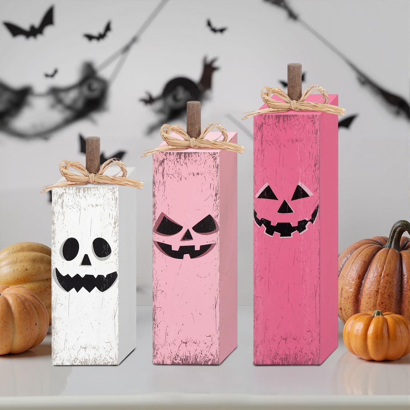 

Halloween Decorations, Wooden Tabletop Ornaments, Festive Party Decorations, Atmosphere Ornaments One Size розовый