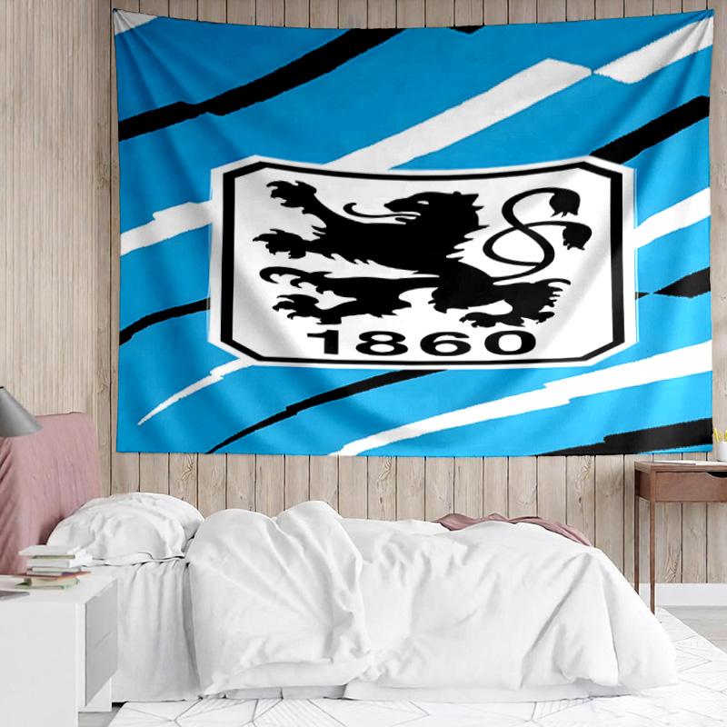 1860 Lion Emblem Tapestry, Unique Design Tapestry, Suitable for Bedroom,Livingroom, Playroom,Heartwarming Fan Holiday Gifts
