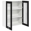 Hanging Cabinet with Storage Black Oak Effect 80 X 31 X 100 Cm