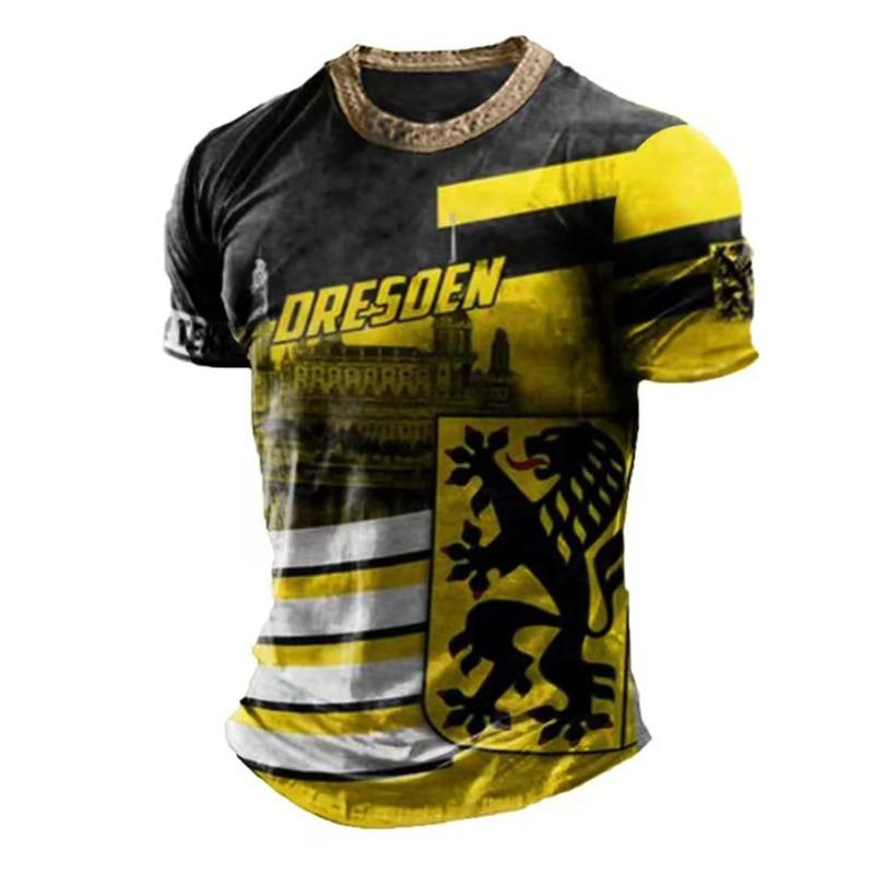 Men Vintage Motorcycle 3d Print Casual Short Sleeve Loose Oversized T-shirts for Men Sweatshirt Men's Top Clothing