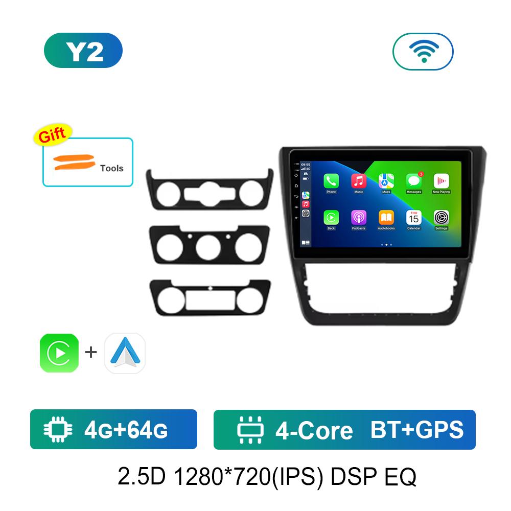 10 Inch Car Radio Multimedia Player for SKODA Yeti 5L 2009 - 2014 GPS Navi Android OS 4G Bluetooth WiFi  DSP Stereo Auto Tools