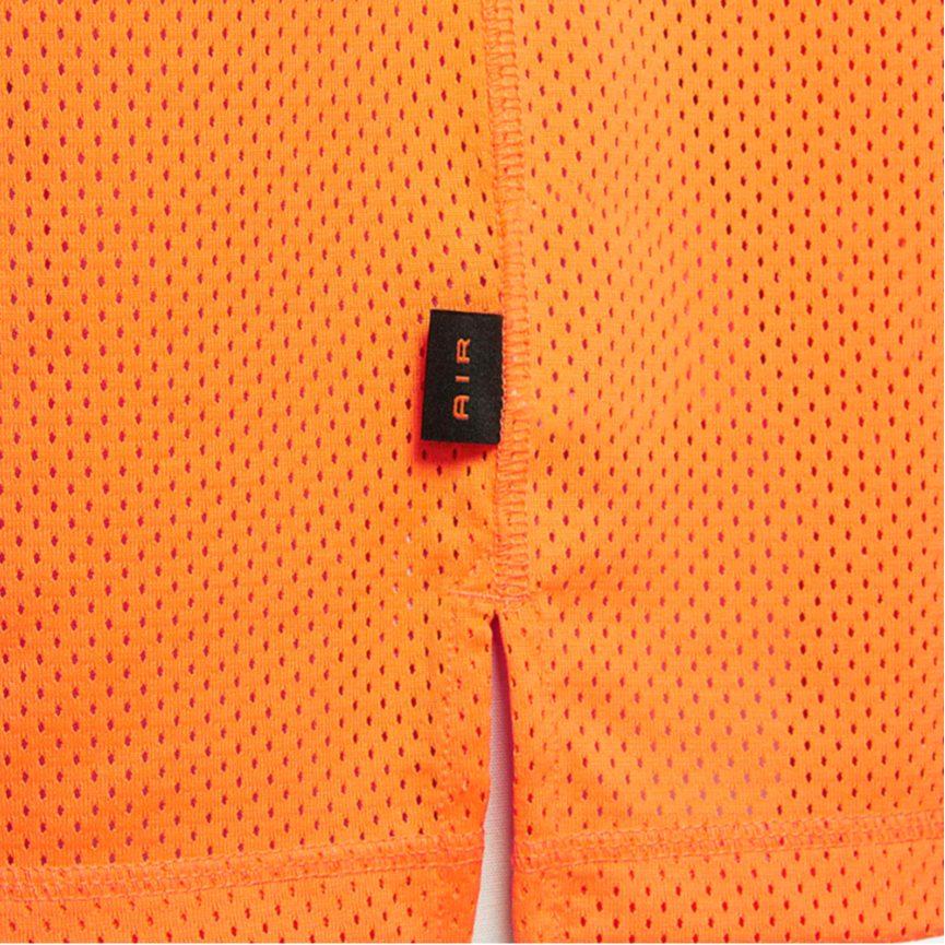 Nike T Shirts Men's Bright Orange Crew Neck Moderate Straight Fit DX0157-885