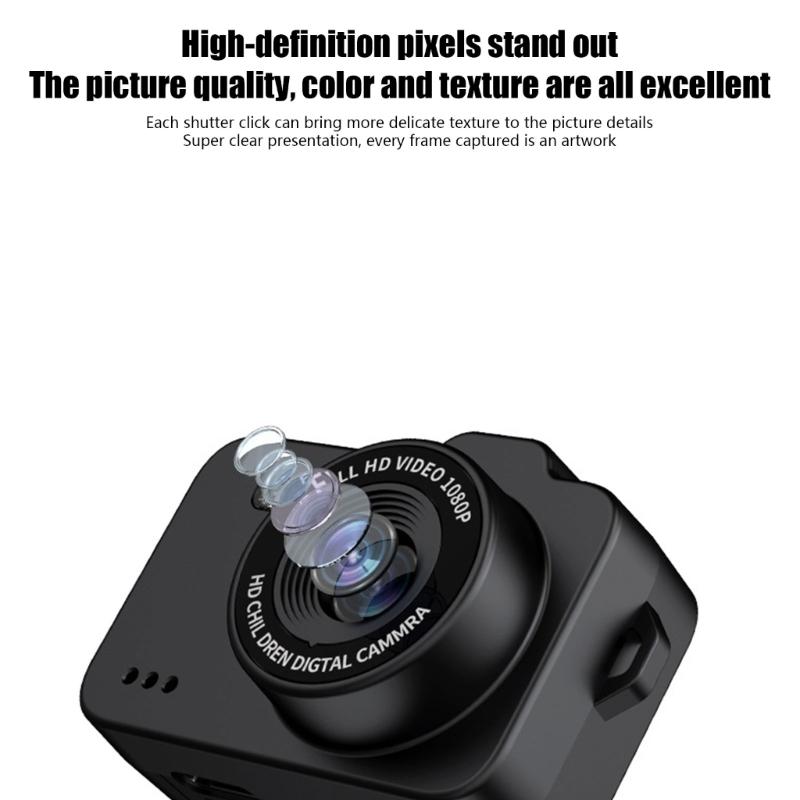 Portable Mini Digital Camera Lightweight Video Recorder 1080P Resolution Wearable Camera for Student Traveler
