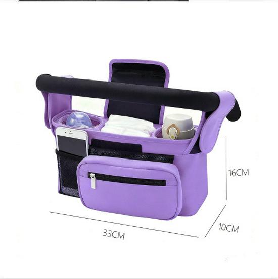 Universal Stroller Storage Bag with Hanging Basket
