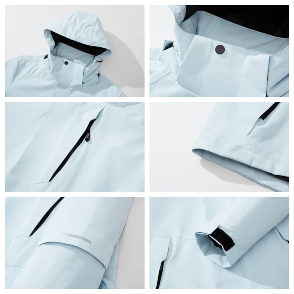 Pikaeyes and Mountain Parka for Outdoor and Hiking In and Size Men's Windproof, Waterproof, Water-Repellent Activities, Mountaineering, Skiing,