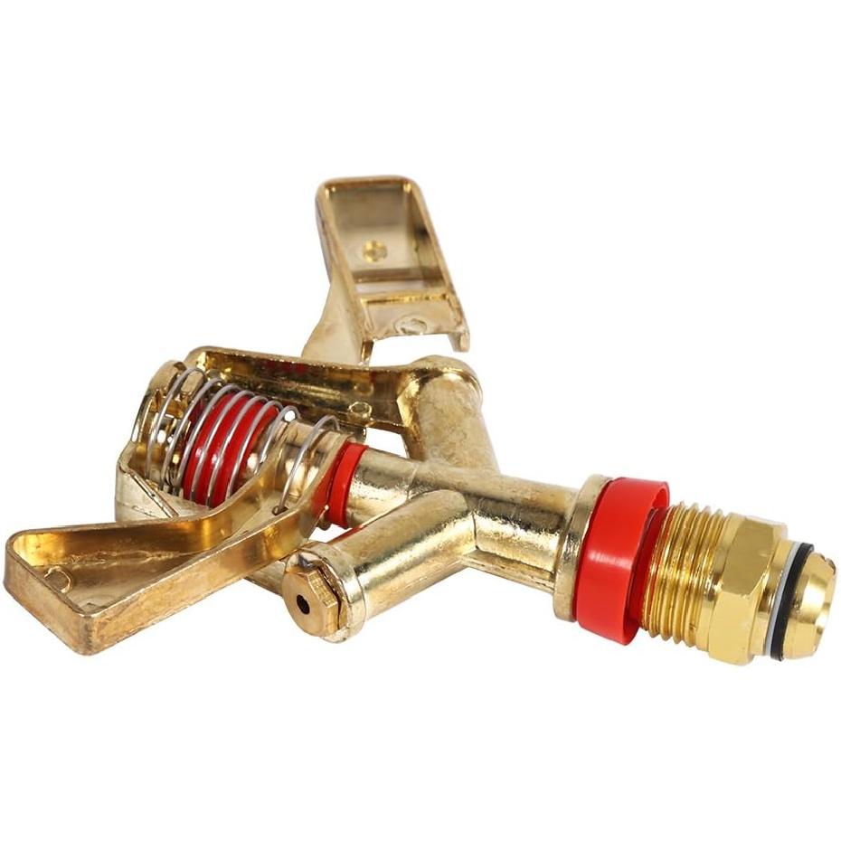 1/2 Inch Water Sprinkler, Brass Impact Sprinkler 360 Degree Automatic Rotation, Heavy Duty Water Sprinkler Head for Lawn Irrigation, Garden Watering